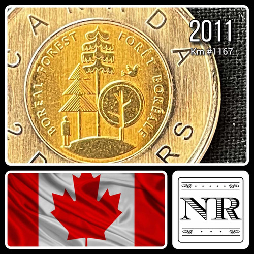 Canadá - 2 Dólares - Año 2011 - Km #1167 - Bosque Boreal