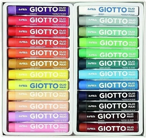 Pasteles Al Oleo Crayones 24 Unidades Lavables Giotto