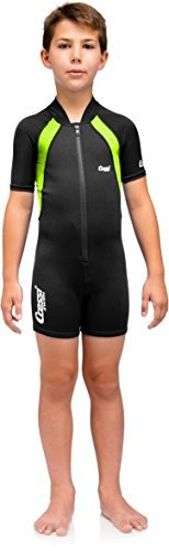 Traje De Neopreno Cressi Shorty, Verde X-large Edad 6-8