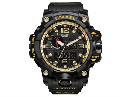 Reloj Militar Smael 1545 Oro S Shock + Regalo Sumergible