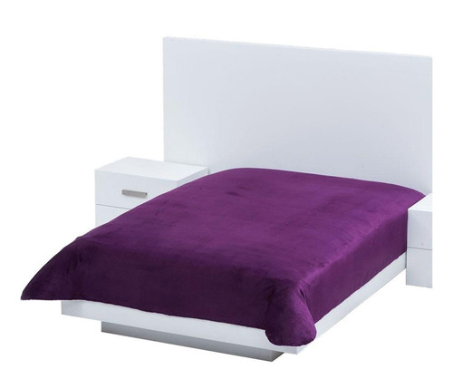 Cobertor Colchas Concord Cobertor ultrasuave Matrimonial liso/Morado