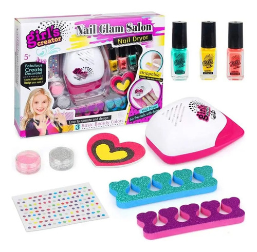 Kit/ Set De Uñas Para Niñas Juguete Con Accesorios