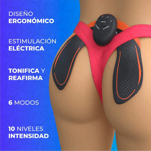 Imagen 5 de 10 de Electro Estimulador Muscular Glúteos Tonifica Cola Electrodo