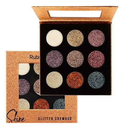 Paleta De Glitter Prensado Shine Ruby Rose