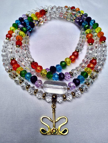 Guia Fio De Conta Oxumarê Cristal Umbanda Candomblé R053 Colorido