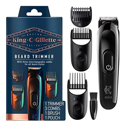 Recortadora De Barba Inalámbrica King C. Gillette Para Hombr