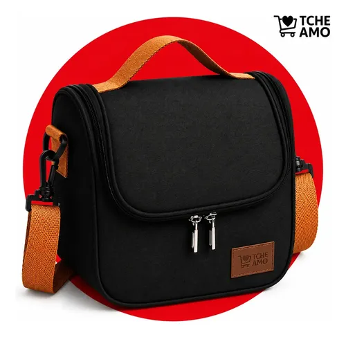 Bolsa Isotermica Termica Lancheira Marmita Sacola Para Academia Trabalho Escola E Passeios Alca Removivel Qualidade Tche Amo Cor Preta