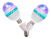 Comprar Kit X 3 Piezas Porta Foco Doble + Focos Rgb Giratorios Led