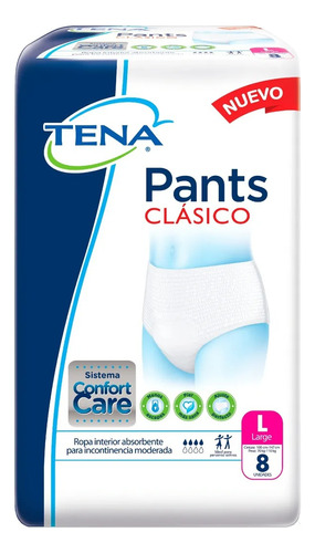 Pack Pañales Tena Pants Clasico L X 64 Talle Grande #