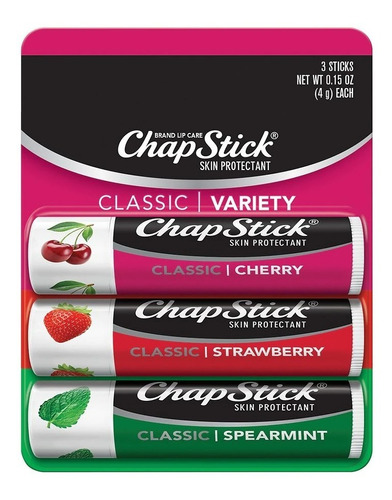 Chapstick Bálsamo Labial Pack X3 Variedad Clásicos
