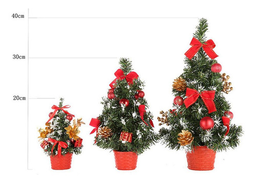 5 Conjunto De 6 Árboles Navideños Con Detalles 5 Piezas