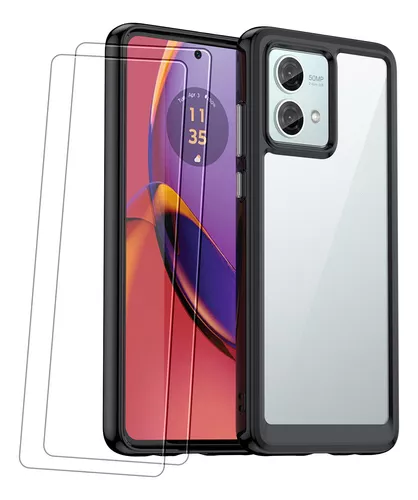 AQGG - Funda para Motorola Moto G84 (6.5 pulgadas), carcasa de silicona  suave, 2 unidades, transparente y