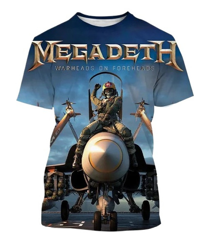 Camiseta Megadeth Impresa En 3d Para Hombre Y Mujer