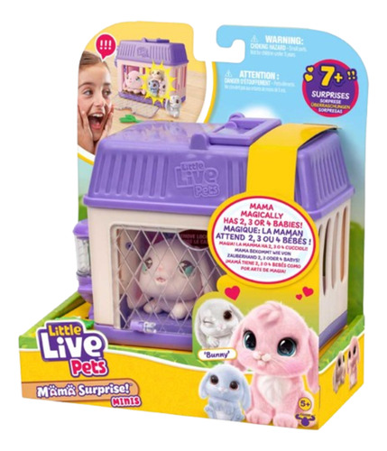 Miniset de juego Little Live Pets: Mama Surprise S4, diseño de conejo