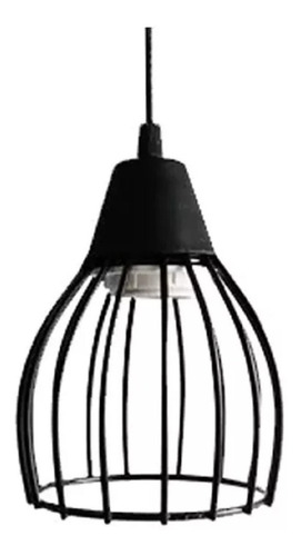 Imagen 3 de 7 de Colgante Lampara Vintage Jaula 1 Luz E27 Apto Led Full