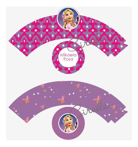 Kit Imprimible Rapunzel Enredados Candy Invitación Bolsita