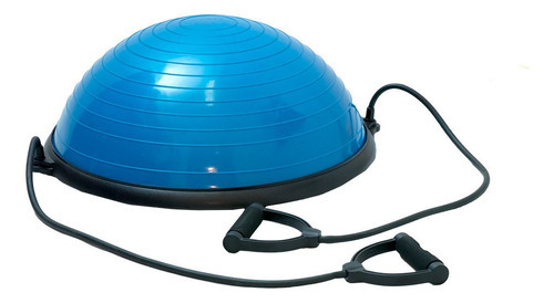 Meia Bola Bosu Ball Com Alças Pista E Campo Wellness Wk059 Cor Azul