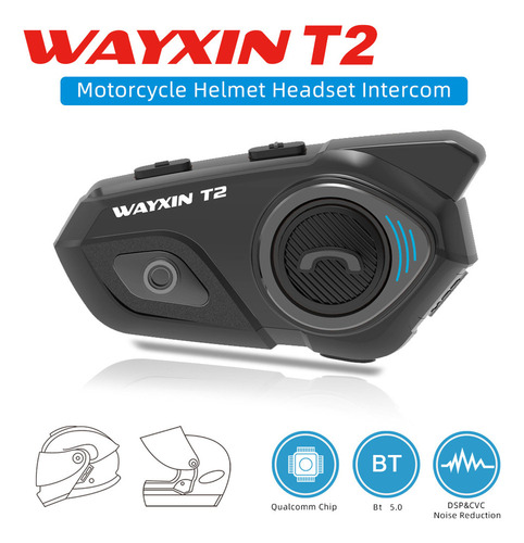 Intercomunicador Cascos Moto Wayxin 2 Vías 30m Bt Reducción