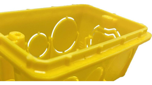 Caixinha De Luz Pvc Tramontina Amarela 4x2 - (encaixe 1/2''-