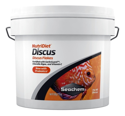 Seachem Ração Nutridiet Discus Flakes Probiotics 500g - Un