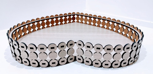 Imagem 4 de 4 de Bandeja Coração Pérola Marfim Em Mdf 3mm - 10 Unidades