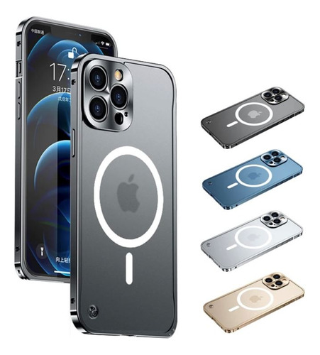 Case Premium Borde Metálico Tapa Pc iPhone 11, 12, 13 Promax