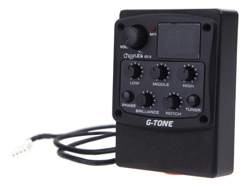 Querub G-tone - Preamplificador De Guitarra Acústica Ecualiz