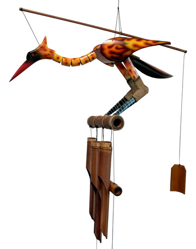 Carillón De Viento De Bambú Con Forma De Pájaro Con Forma De