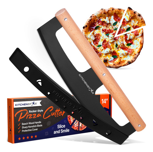 Kitchenstar - Cortador De Pizza De 14 Pulgadas, Cuchillo Cor