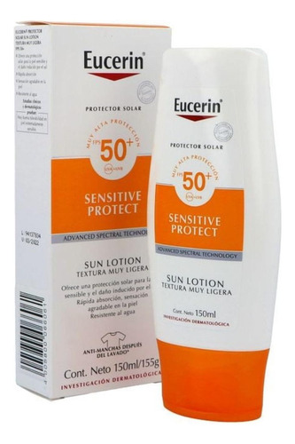 Eucerin Protector Solar Sun Lotion Fps 50 Caja Con Tubo Con