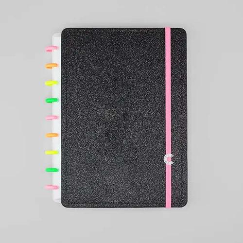 Caderno Inteligente Lets Glitter Neon Médio