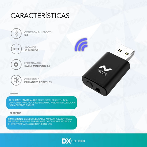 Emisor Transmisor Receptor Bluetooth Audio Tv Smart Btaudio