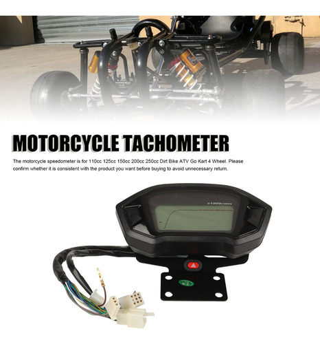 Qa Velocímetro De Motocicleta, Tacómetro Digital Lcd,