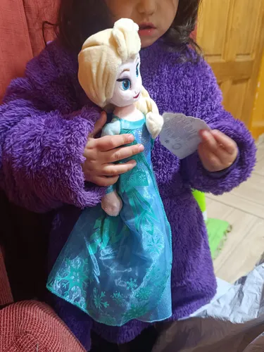 Elsa, O Anna Frozen, Peluche De Felpa Con Vestido, 40cm.