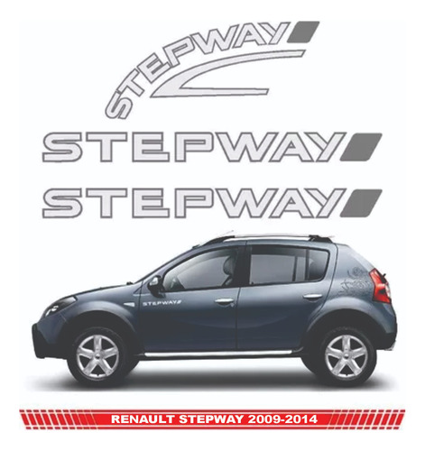 Renault Sandero Calcomanías Stepway 2009/2014 Kit X 3 Unidad