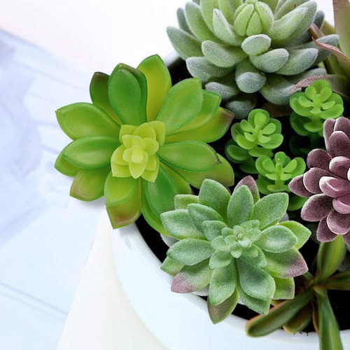 Anoak Artificial Succulent Plants - 16 Pcs Set Faux Succu...