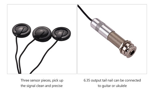Imagen 2 de 6 de Guitarra Triple-sensor Pickup Transductor Piezoeléctrico