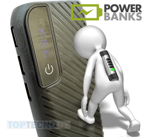 Power Bank Cargador Batería De Emergencia 3 Usb 20.000 Mah ®
