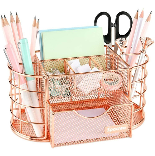 Organizador De Accesorios Para Escritorio - Rose Gold 