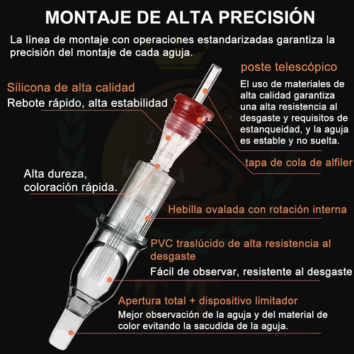 Kit De Cartuchos De Tatuaje Profesional T T 50pz Mix. Kit De Agujas De Tatuaje Profesionales De Alta Calidad.juego De Agujas De Tatuaje Desechables.