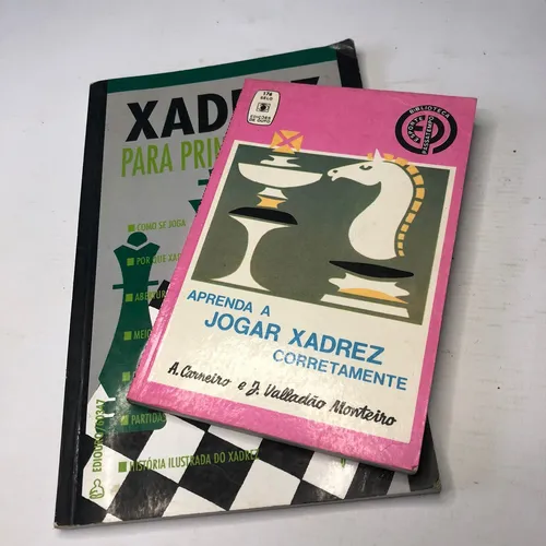 Kit 2 livros sobre xadrez aprenda a jogar xadrez corretamente e xadez