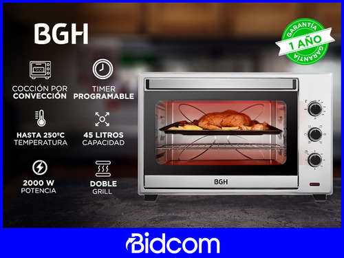 Imagen 2 de 9 de Horno Eléctrico Bgh Bhe45s22 Capacidad De 45 L