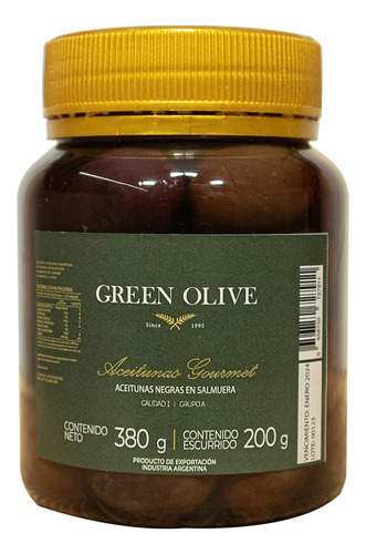 Aceitunas Negras  N°000 Green Olive 200g