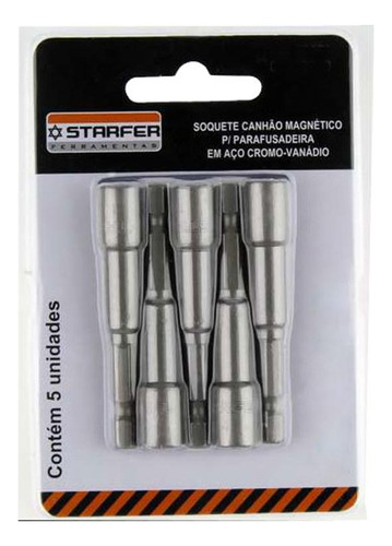 Soquete Canhao Magn.starfer 06mm - Kit C/5 Unidades