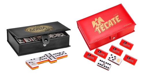 Domino Tecate + Domino Carta Blanca Encapsulado Estuche Libr
