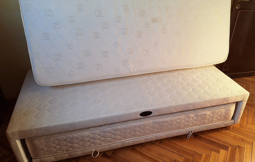Sommier Cama Carro Springwald 190x90cm Con Los 2 Colchones Beige (Usado)