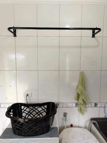 Arara De Roupas Cabideiro Parede 1,20m Kit 2 Pçs E Fixação