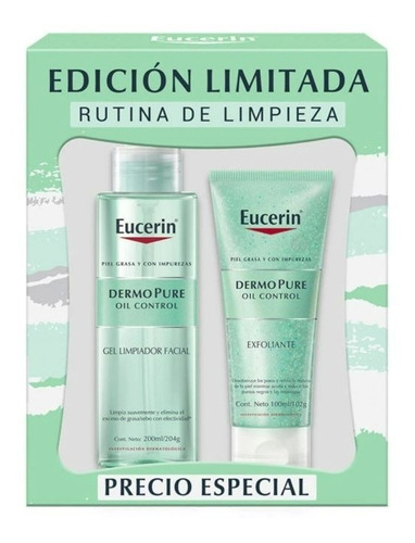 Eucerin Dermopure Gel Limpiador 200ml + Dp Exfoliante 100ml