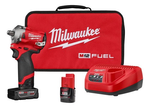 Kit Llave De Impacto M12 Fuel Milwaukee 2555-22 Brushless