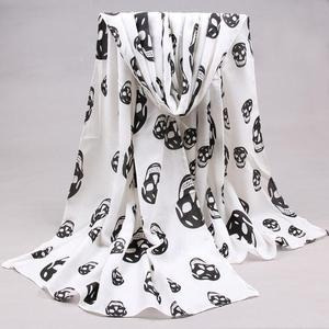 Punk Skull Bufanda Shawl Wrap Enorme Fotos 1-3-5-6 Y 7